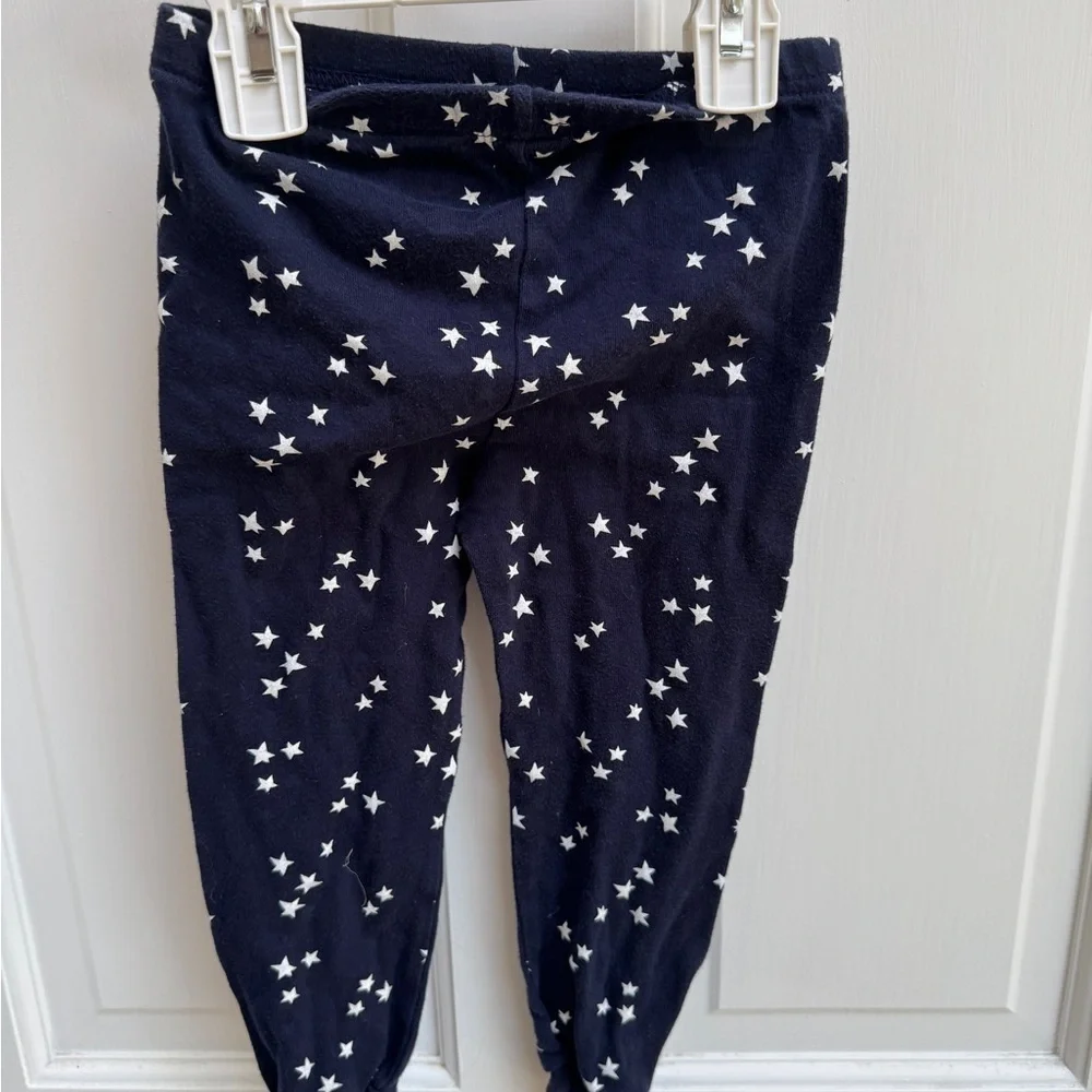 The Children's Place 3T Girls Navy & White Patriotic Star Leggings Pants